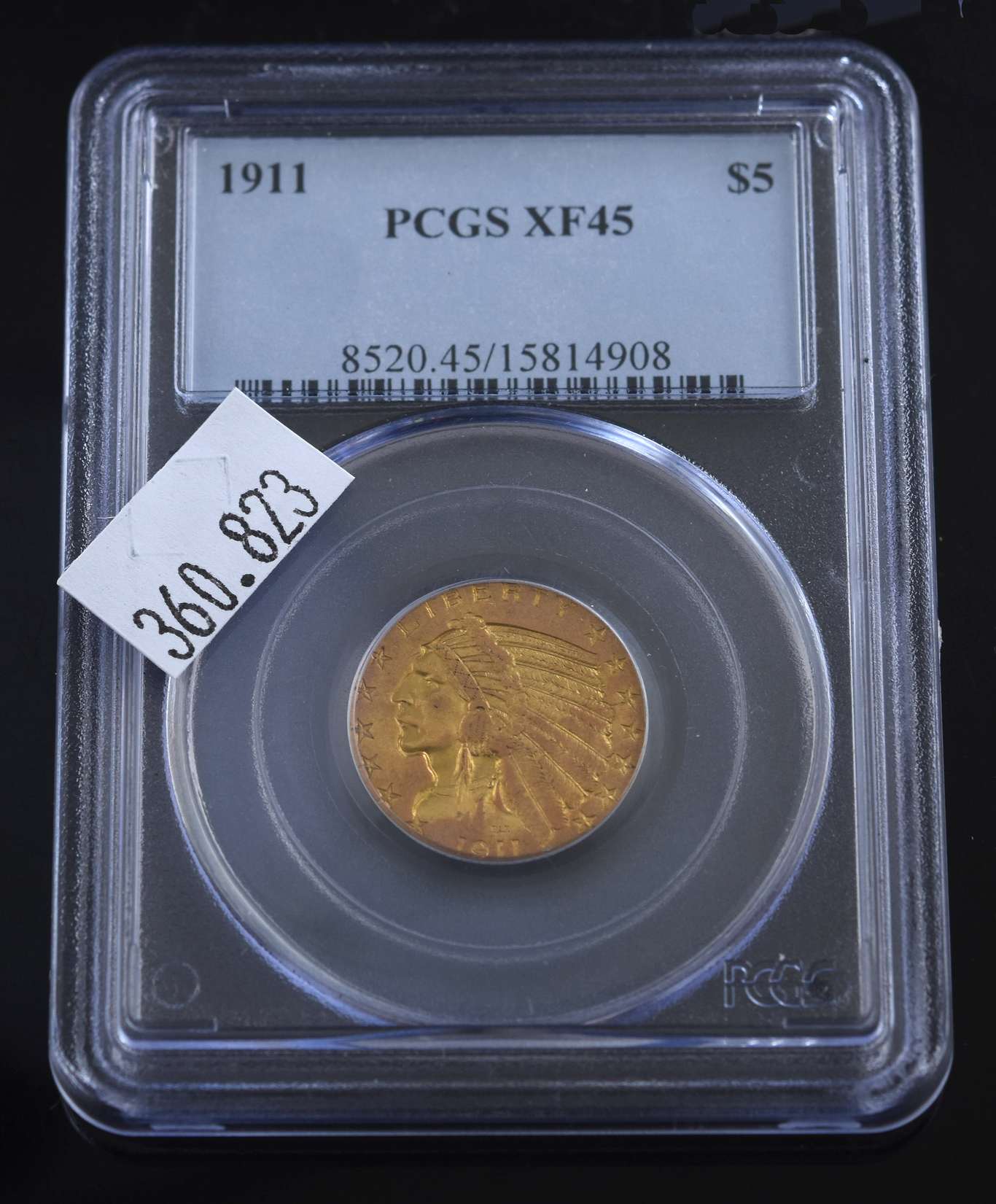 1911 $5 gold coin (360-823)